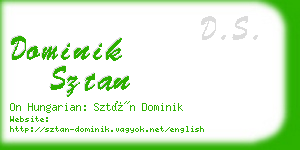 dominik sztan business card